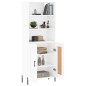 vidaXL Credenza Bianco Lucido 69,5x34x180 cm in Legno Multistrato vidaXL Credenza Bianco Lucido 69,5x34x180 cm in Legno Multistrato