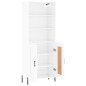 vidaXL Credenza Bianco Lucido 69,5x34x180 cm in Legno Multistrato vidaXL Credenza Bianco Lucido 69,5x34x180 cm in Legno Multistrato