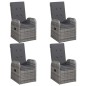 vidaXL Set Mobili da Pranzo per Giardino 5 pz Grigio vidaXL Set Mobili da Pranzo per Giardino 5 pz Grigio