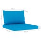 vidaXL Set Salotto da Giardino 10 pz con Cuscini Blu Chiaro vidaXL Set Salotto da Giardino 10 pz con Cuscini Blu Chiaro