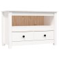 Mobile Porta TV Bianco 79x35x52 cm in Legno Massello di Pino Mobile Porta TV Bianco 79x35x52 cm in Legno Massello di Pino