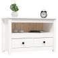 Mobile Porta TV Bianco 79x35x52 cm in Legno Massello di Pino Mobile Porta TV Bianco 79x35x52 cm in Legno Massello di Pino