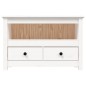 Mobile Porta TV Bianco 79x35x52 cm in Legno Massello di Pino Mobile Porta TV Bianco 79x35x52 cm in Legno Massello di Pino