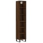 vidaXL Credenza Rovere Marrone 34,5x32,5x180 cm in Legno Multistrato vidaXL Credenza Rovere Marrone 34,5x32,5x180 cm in Legno Multistrato