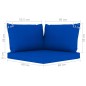 vidaXL Set Salotto Giardino con Cuscini Blu 6pz Legno Pino Impregnato