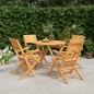 vidaXL Set da Pranzo per Giardino 5 pz in Legno Massello di Teak vidaXL Set da Pranzo per Giardino 5 pz in Legno Massello di Teak
