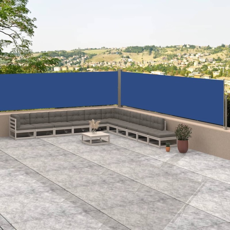 Tenda Laterale Retrattile Blu 117x1000 cm Tenda Laterale Retrattile Blu 117x1000 cm