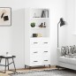 vidaXL Credenza Bianca 69,5x34x180 cm in Legno Multistrato vidaXL Credenza Bianca 69,5x34x180 cm in Legno Multistrato