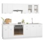 vidaXL Set Armadi da Cucina 8 pz Bianco in Legno Multistrato vidaXL Set Armadi da Cucina 8 pz Bianco in Legno Multistrato