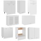 vidaXL Set Armadi da Cucina 8 pz Bianco in Legno Multistrato vidaXL Set Armadi da Cucina 8 pz Bianco in Legno Multistrato