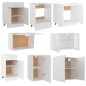 vidaXL Set Armadi da Cucina 8 pz Bianco in Legno Multistrato vidaXL Set Armadi da Cucina 8 pz Bianco in Legno Multistrato