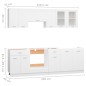 vidaXL Set Armadi da Cucina 8 pz Bianco in Legno Multistrato vidaXL Set Armadi da Cucina 8 pz Bianco in Legno Multistrato