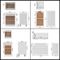 vidaXL Set Armadi da Cucina 8 pz Bianco in Legno Multistrato vidaXL Set Armadi da Cucina 8 pz Bianco in Legno Multistrato