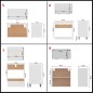 vidaXL Set Armadi da Cucina 8 pz Bianco in Legno Multistrato vidaXL Set Armadi da Cucina 8 pz Bianco in Legno Multistrato