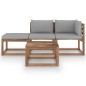 vidaXL Set Salotto Giardino Pallet Cuscini 4 pz Legno Pino Impregnato vidaXL Set Salotto Giardino Pallet Cuscini 4 pz Legno Pino Impregnato
