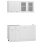 vidaXL Set Armadi da Cucina 4 pz Bianco in Truciolato vidaXL Set Armadi da Cucina 4 pz Bianco in Truciolato