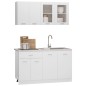vidaXL Set Armadi da Cucina 4 pz Bianco in Truciolato vidaXL Set Armadi da Cucina 4 pz Bianco in Truciolato