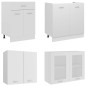 vidaXL Set Armadi da Cucina 4 pz Bianco in Truciolato vidaXL Set Armadi da Cucina 4 pz Bianco in Truciolato