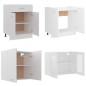 vidaXL Set Armadi da Cucina 4 pz Bianco in Truciolato vidaXL Set Armadi da Cucina 4 pz Bianco in Truciolato