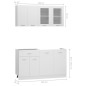 vidaXL Set Armadi da Cucina 4 pz Bianco in Truciolato vidaXL Set Armadi da Cucina 4 pz Bianco in Truciolato