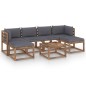 vidaXL Set Salotto Giardino Pallet con Cuscini 7 pz in Pino Impregnato vidaXL Set Salotto Giardino Pallet con Cuscini 7 pz in Pino Impregnato