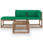 vidaXL Set Salotto Giardino Pallet Cuscini 4 pz Legno Pino Impregnato vidaXL Set Salotto Giardino Pallet Cuscini 4 pz Legno Pino Impregnato