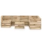 vidaXL Set Salotto da Giardino 8 pz in Legno di Pino Impregnato Verde vidaXL Set Salotto da Giardino 8 pz in Legno di Pino Impregnato Verde