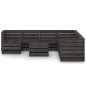 vidaXL Set Divani da Giardino 9 pz in Legno di Pino Impregnato Grigio
