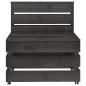 vidaXL Set Divani da Giardino 9 pz in Legno di Pino Impregnato Grigio
