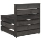 vidaXL Set Divani da Giardino 9 pz in Legno di Pino Impregnato Grigio