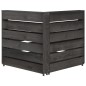 vidaXL Set Divani da Giardino 9 pz in Legno di Pino Impregnato Grigio