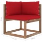 vidaXL Set Salotto Giardino Pallet Cuscini 4 pz Legno Pino Impregnato vidaXL Set Salotto Giardino Pallet Cuscini 4 pz Legno Pino Impregnato