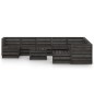 vidaXL Set Salotto da Giardino 11pz in Legno di Pino Impregnato Grigio vidaXL Set Salotto da Giardino 11pz in Legno di Pino Impregnato Grigio
