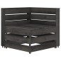 vidaXL Set Salotto da Giardino 11pz in Legno di Pino Impregnato Grigio vidaXL Set Salotto da Giardino 11pz in Legno di Pino Impregnato Grigio