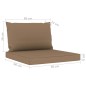 vidaXL Set Salotto da Giardino 6 pz con Cuscini Tortora