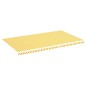 Tessuto di Ricambio per Tenda da Sole Giallo e Bianco 6x3,5 m Tessuto di Ricambio per Tenda da Sole Giallo e Bianco 6x3,5 m