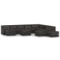 vidaXL Set Salotto da Giardino 12pz in Legno di Pino Impregnato Grigio vidaXL Set Salotto da Giardino 12pz in Legno di Pino Impregnato Grigio