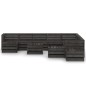 vidaXL Set Salotto da Giardino 12pz in Legno di Pino Impregnato Grigio vidaXL Set Salotto da Giardino 12pz in Legno di Pino Impregnato Grigio