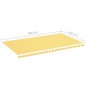 Tessuto di Ricambio per Tenda da Sole Giallo e Bianco 6x3,5 m Tessuto di Ricambio per Tenda da Sole Giallo e Bianco 6x3,5 m