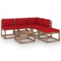 vidaXL Set Salotto Giardino Pallet con Cuscini 6 pz in Pino Impregnato vidaXL Set Salotto Giardino Pallet con Cuscini 6 pz in Pino Impregnato