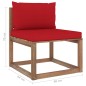 vidaXL Set Salotto Giardino Pallet con Cuscini 6 pz in Pino Impregnato vidaXL Set Salotto Giardino Pallet con Cuscini 6 pz in Pino Impregnato