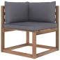 vidaXL Divano Giardino Pallet a 4 Posti Cuscini Legno Pino Impregnato vidaXL Divano Giardino Pallet a 4 Posti Cuscini Legno Pino Impregnato