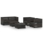 vidaXL Set Salotto da Giardino 6 pz in Legno di Pino Impregnato Grigio vidaXL Set Salotto da Giardino 6 pz in Legno di Pino Impregnato Grigio