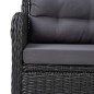 vidaXL Set Mobili da Pranzo per Giardino 5 pz Nero