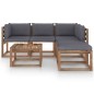 vidaXL Set Salotto Giardino Pallet con Cuscini 6 pz in Pino Impregnato vidaXL Set Salotto Giardino Pallet con Cuscini 6 pz in Pino Impregnato