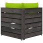 vidaXL Divano da Giardino 2 Posti con Cuscini Legno Impregnato Grigio vidaXL Divano da Giardino 2 Posti con Cuscini Legno Impregnato Grigio