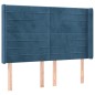 Testiera ad Orecchio Blu Scuro 147x16x118/128 cm in Velluto Testiera ad Orecchio Blu Scuro 147x16x118/128 cm in Velluto
