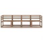 vidaXL Set Divano Pallet da Giardino 4pz Legno Pino Impregnato Marrone