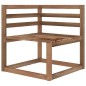 vidaXL Set Divano Pallet da Giardino 4pz Legno Pino Impregnato Marrone