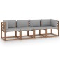 vidaXL Divano Giardino Pallet a 4 Posti Cuscini Legno Pino Impregnato vidaXL Divano Giardino Pallet a 4 Posti Cuscini Legno Pino Impregnato